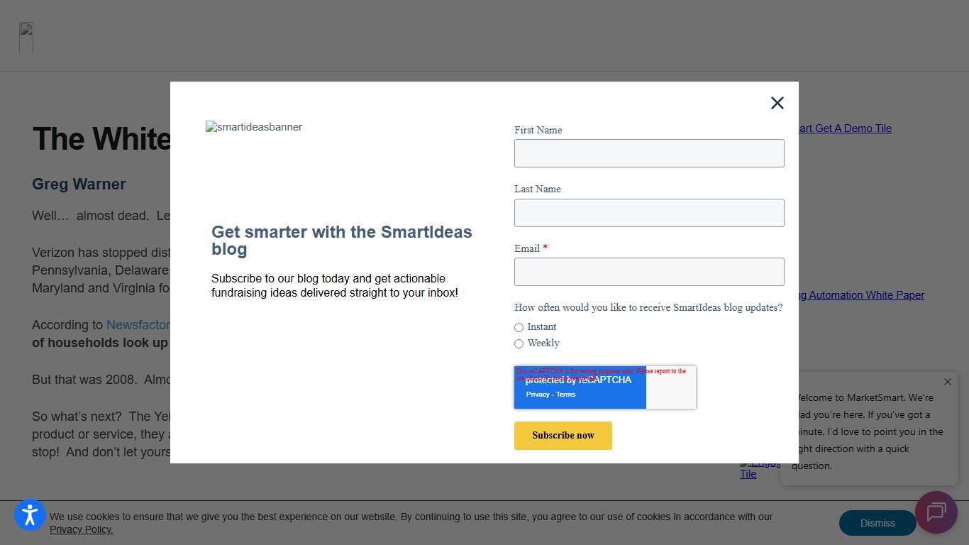 The White Pages telephone books are dead. - MarketSmart LLC